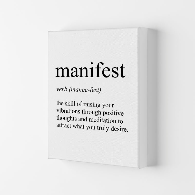 Manifest Definition Art Print by Pixy Paper Canvas