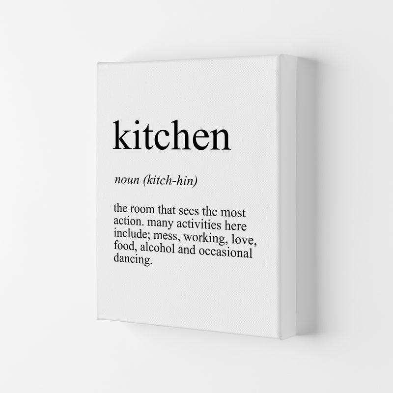 Kitchen Definition Art Print by Pixy Paper Canvas