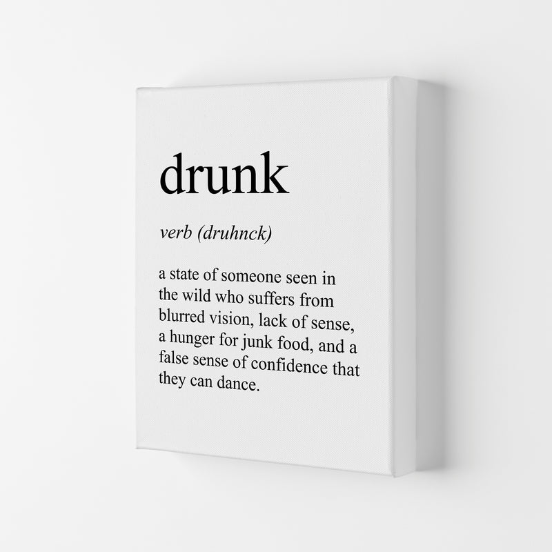 Drunk Definition Art Print by Pixy Paper Canvas