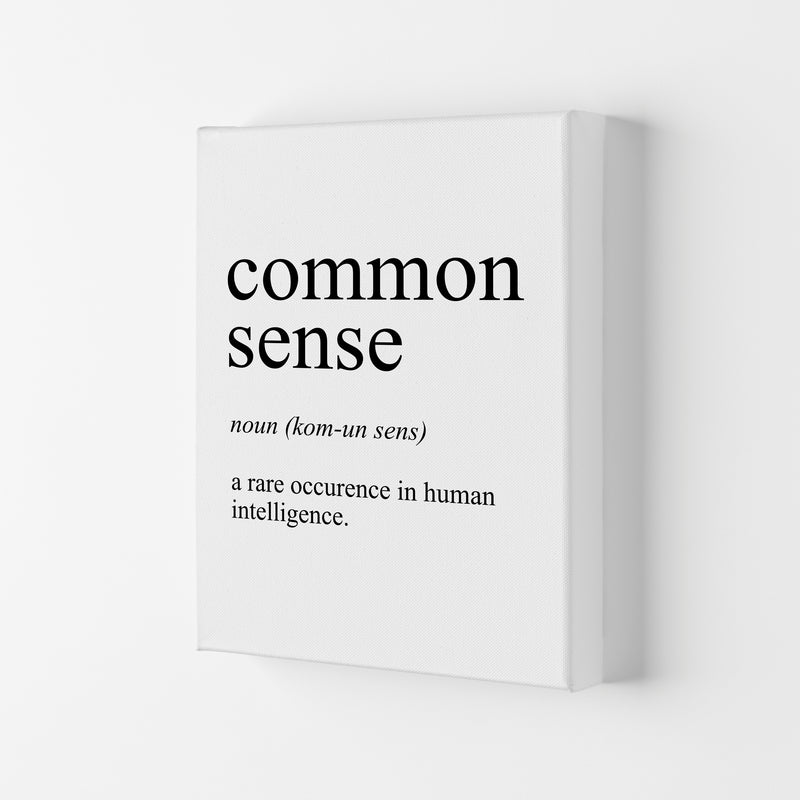 Common Sense Definition Art Print by Pixy Paper Canvas