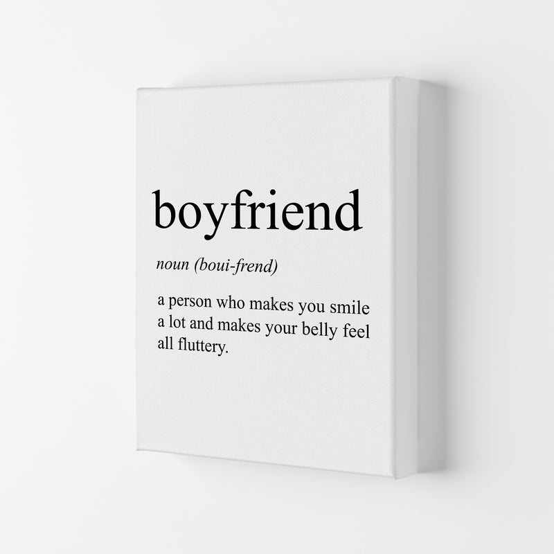 Boyfriend Definition Art Print by Pixy Paper Canvas
