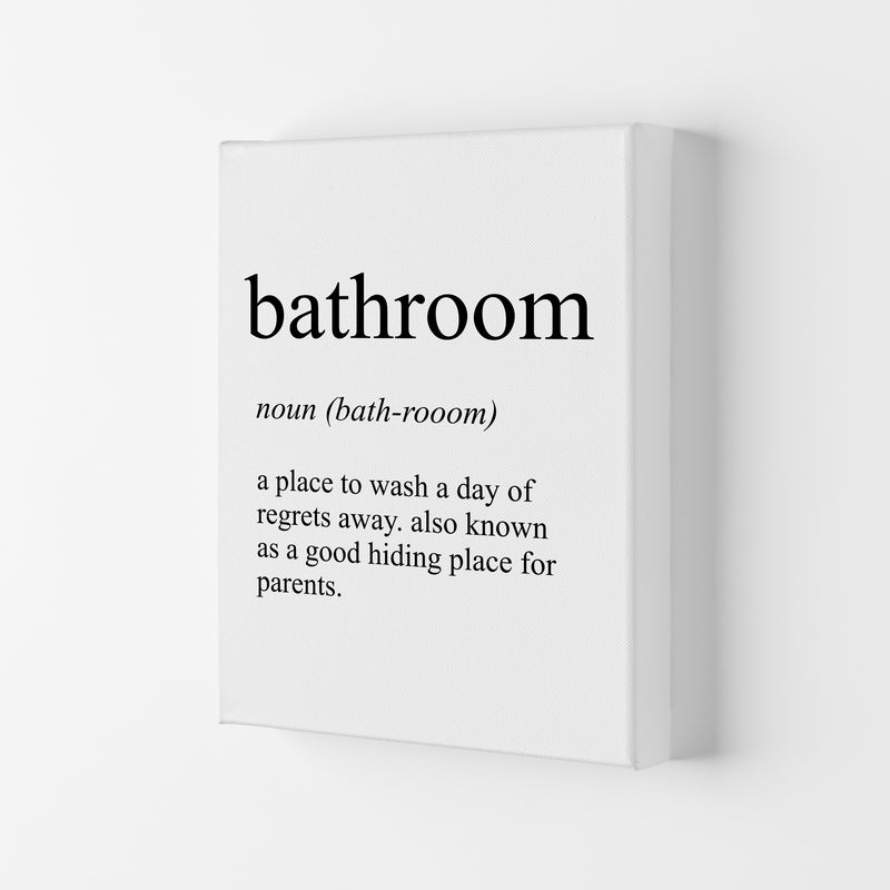 Bathroom Definition Art Print by Pixy Paper Canvas