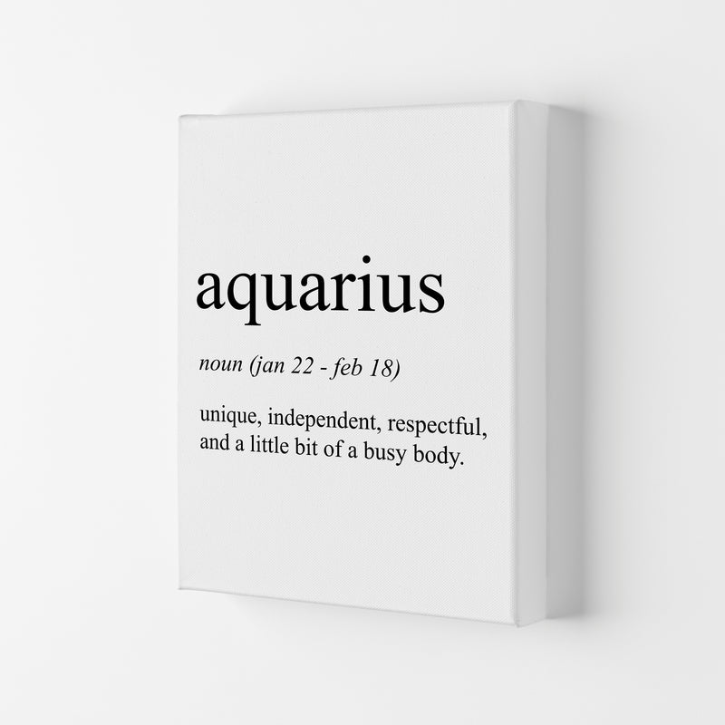 Aquarius Definition Art Print by Pixy Paper Canvas