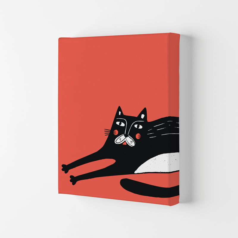 Cat Stretching Art Print by Pixy Paper Canvas