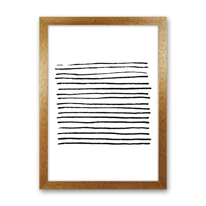 Black Zebra Lines Abstract Modern Print Oak Grain