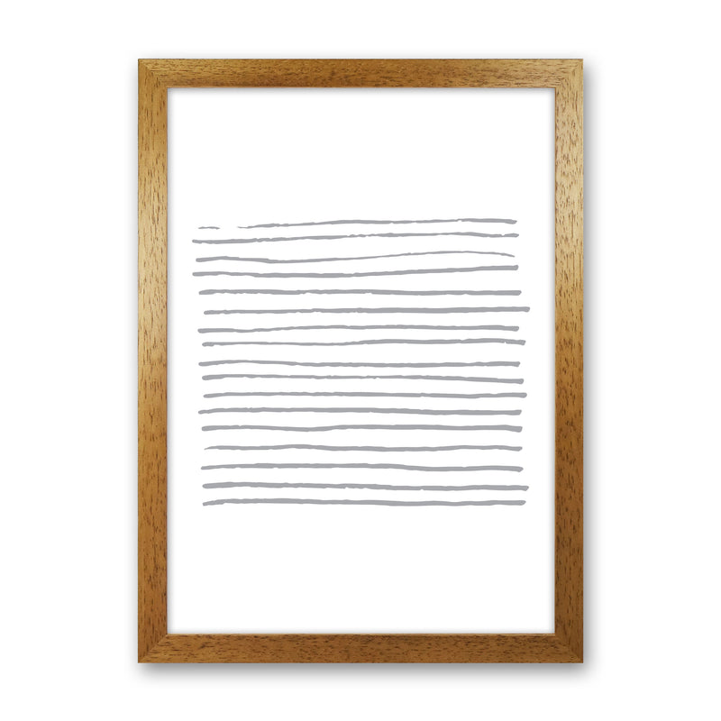 Grey Zebra Lines Abstract Modern Print Oak Grain