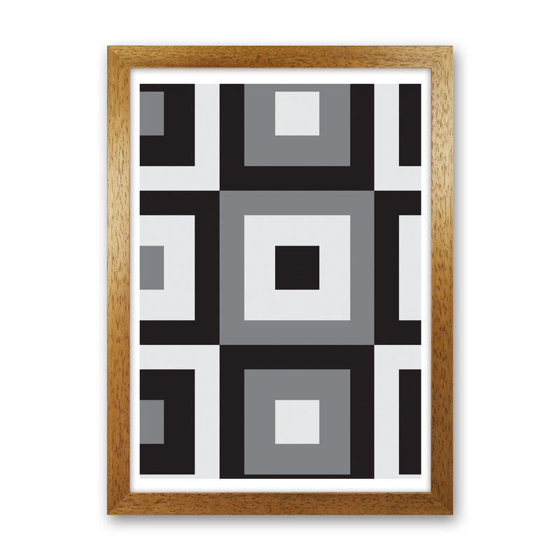 Grey Abstract Patterns 1 Modern Print Oak Grain