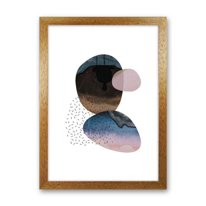 Pastel And Sand Abstract Shapes Modern Print Oak Grain