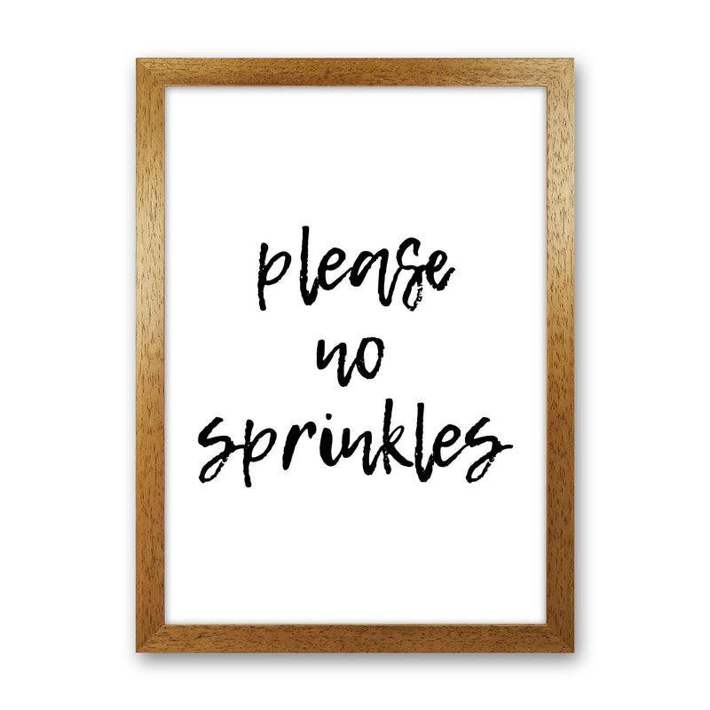 Please No Sprinkles, Bathroom Modern Print, Framed Bathroom Wall Art Oak Grain