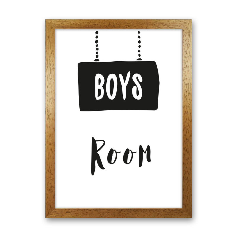 Boys Room Black Framed Nursey Wall Art Print Oak Grain