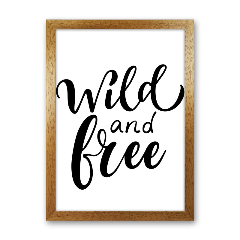 Wild And Free Modern Print Oak Grain