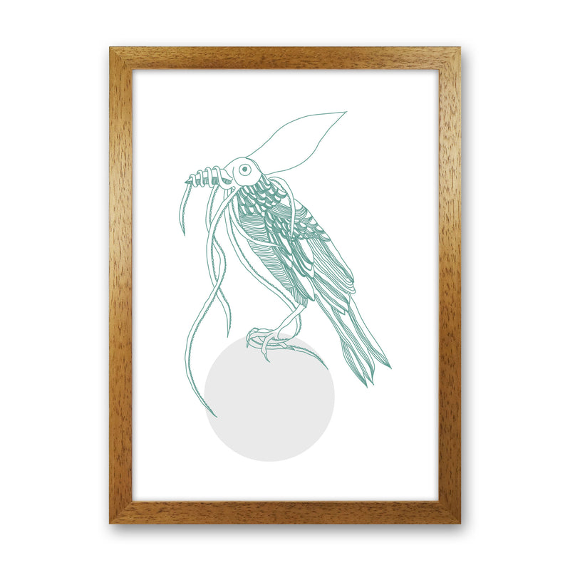 Marine Animals Bird Modern Print Animal Art Print Oak Grain