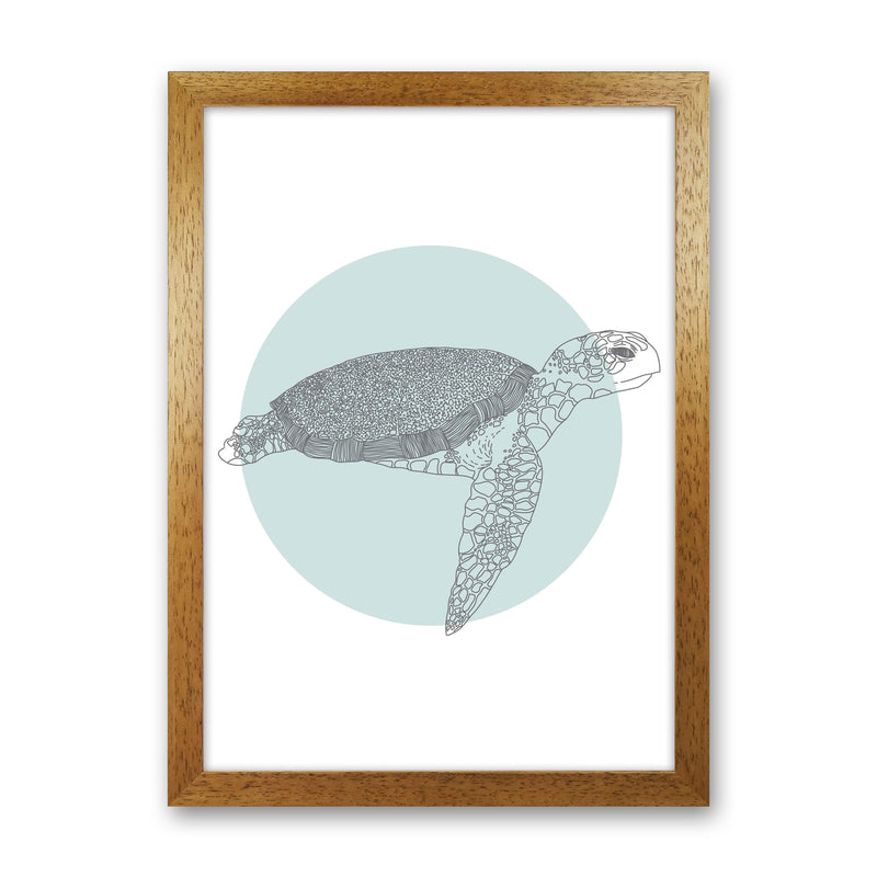 Marine Animals Turtle Modern Print Animal Art Print Oak Grain