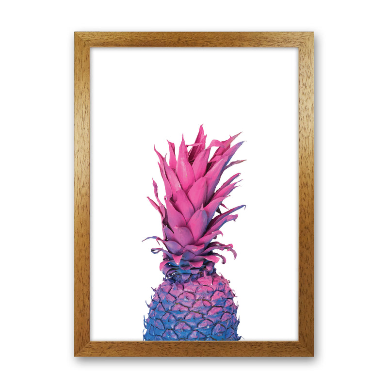 Purple And Blue Pineapple Modern Print Oak Grain