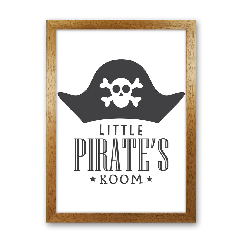 Little Pirates Room Framed Nursey Wall Art Print Oak Grain