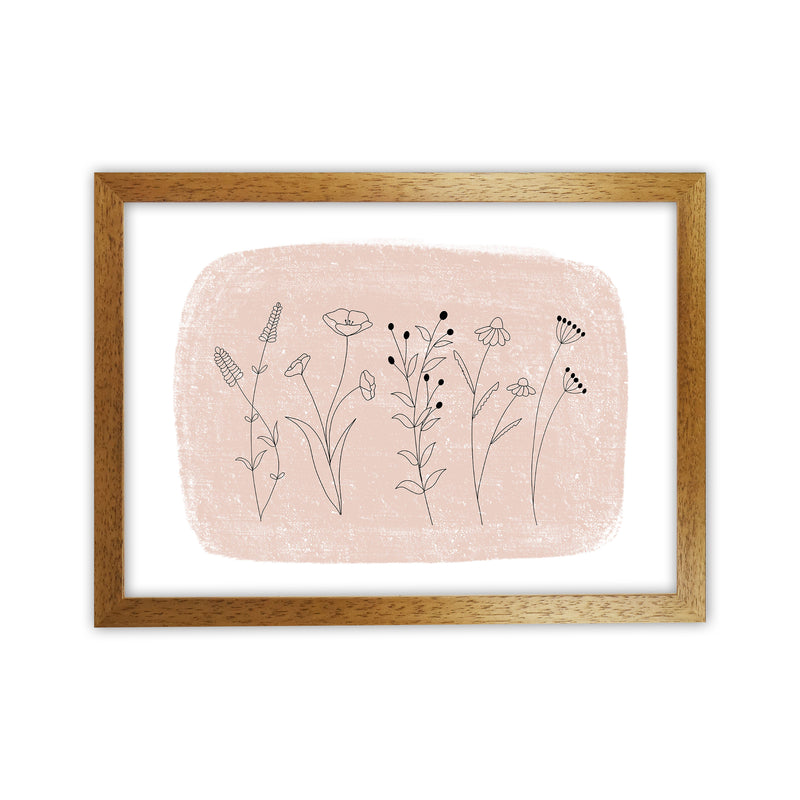 Dalia Chalk Landscape Floral  Art Print by Pixy Paper Oak Grain
