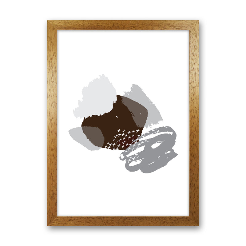 Mismatch Grey And Black  Art Print by Pixy Paper Oak Grain