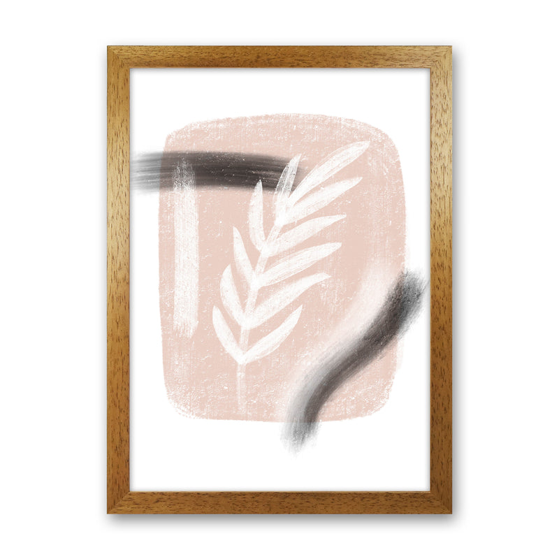 Dalia Chalk White Leaf  Art Print by Pixy Paper Oak Grain