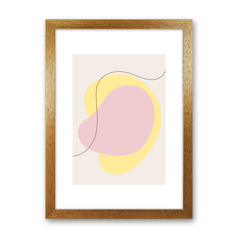 Mila Pink Abstract N22  Art Print by Pixy Paper Oak Grain