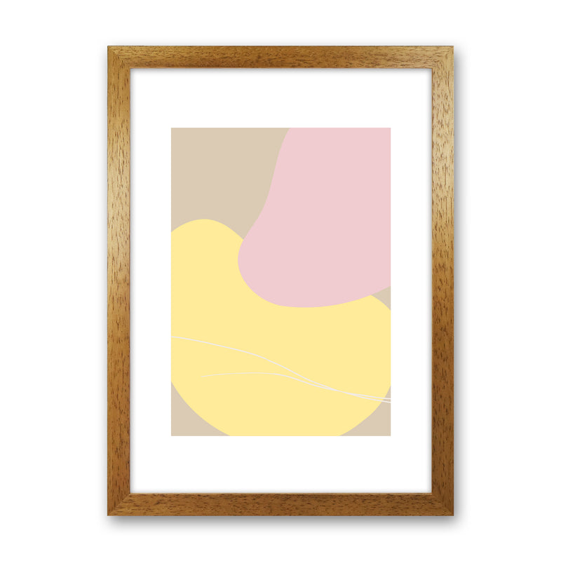Mila Pink Abstract N20  Art Print by Pixy Paper Oak Grain