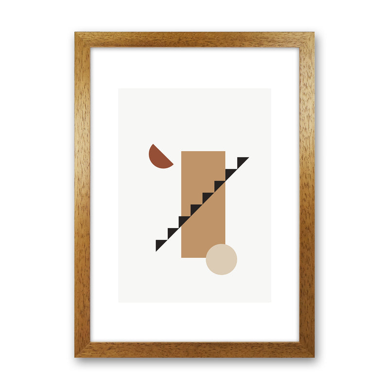 Mica Sand Stairs N22  Art Print by Pixy Paper Oak Grain