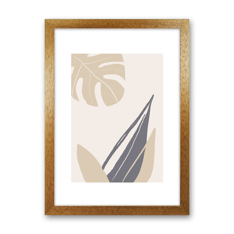Mila Plant Leaf N21  Art Print by Pixy Paper Oak Grain