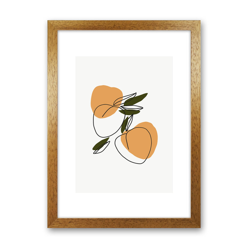 Mica Apricots N3  Art Print by Pixy Paper Oak Grain