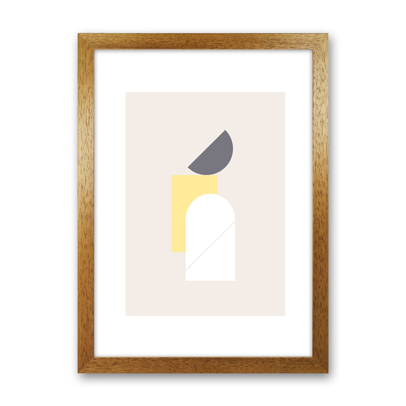 Mila Abstract N11  Art Print by Pixy Paper Oak Grain