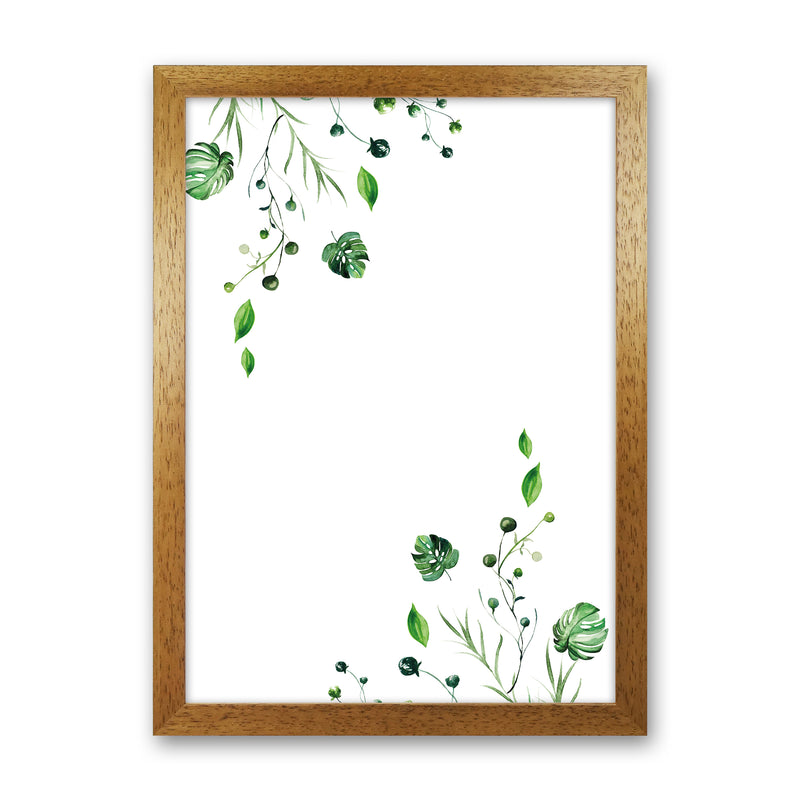 Top And Bottom Plants Exotic  Art Print by Pixy Paper Oak Grain