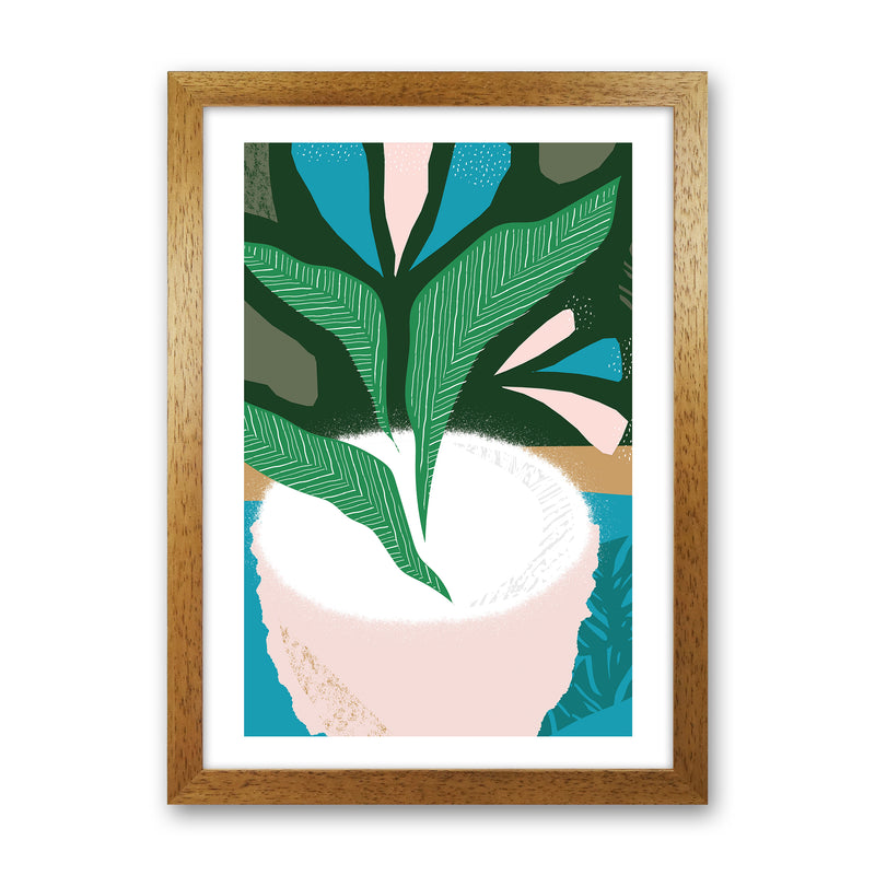 Plant Pot Jungle Abstract  Art Print by Pixy Paper Oak Grain