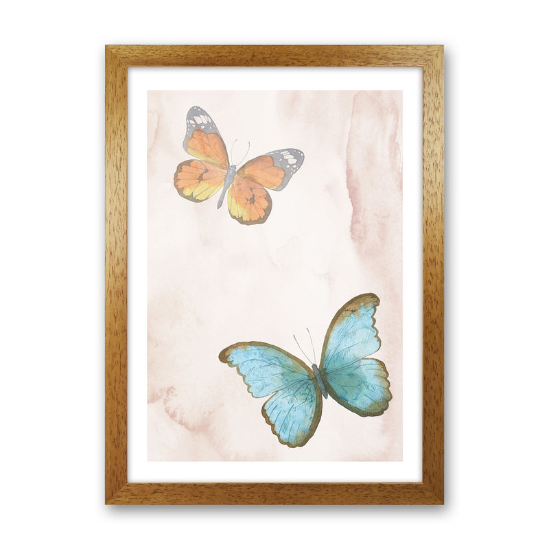 Butterflies Exotic  Art Print by Pixy Paper Oak Grain