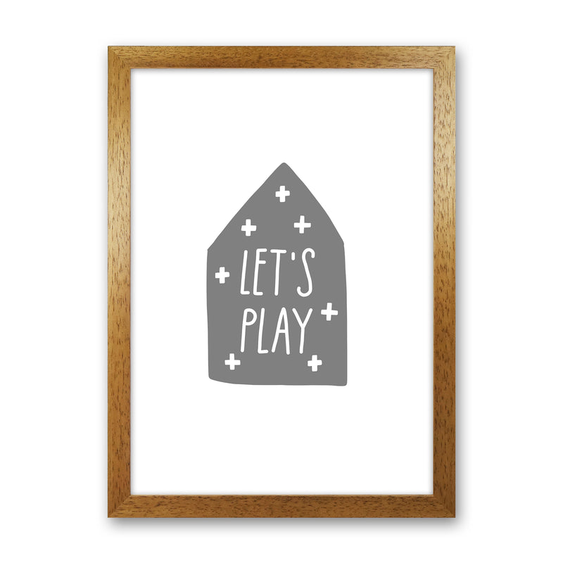 Let'S Play House Grey Super Scandi  Art Print by Pixy Paper Oak Grain