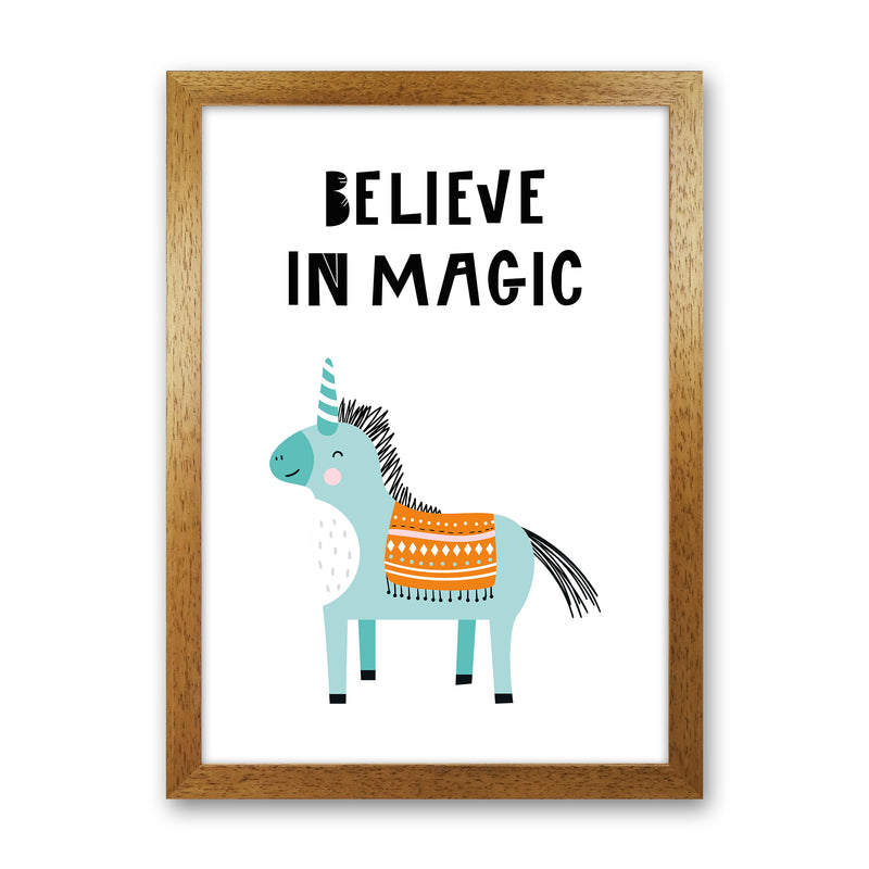 Believe In Magic Animal Pop  Art Print by Pixy Paper Oak Grain