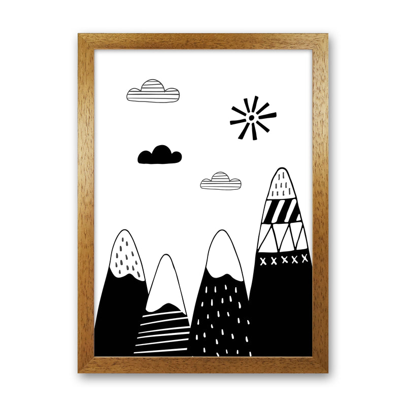 Scandinavian Mountains  Art Print by Pixy Paper Oak Grain