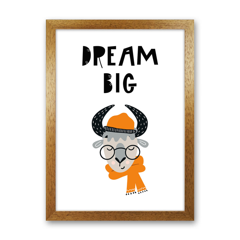 Dream Big Animal Pop  Art Print by Pixy Paper Oak Grain