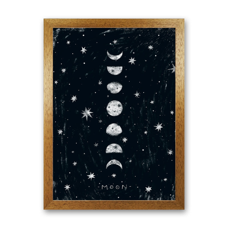 Phases Of The Moon  Art Print by Pixy Paper Oak Grain
