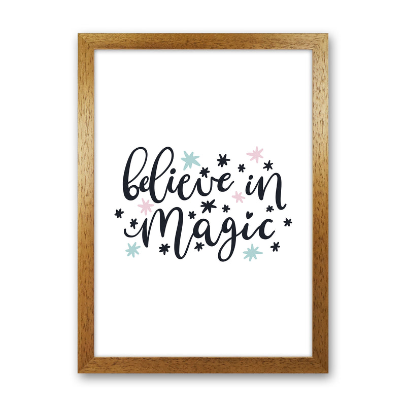 Believe In Magic  Art Print by Pixy Paper Oak Grain