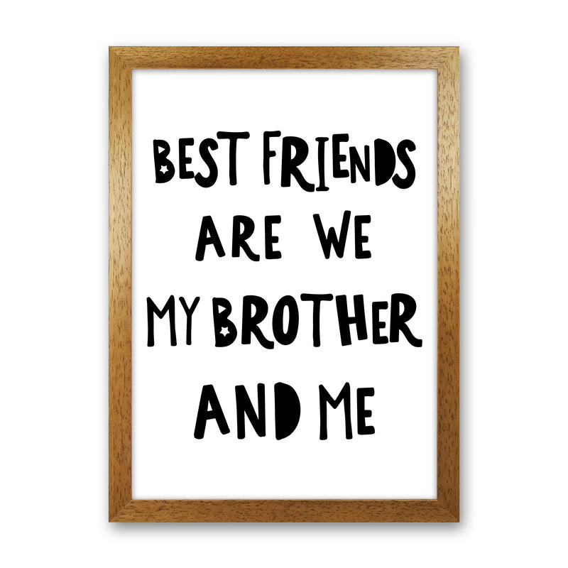 Best Friends  Art Print by Pixy Paper Oak Grain