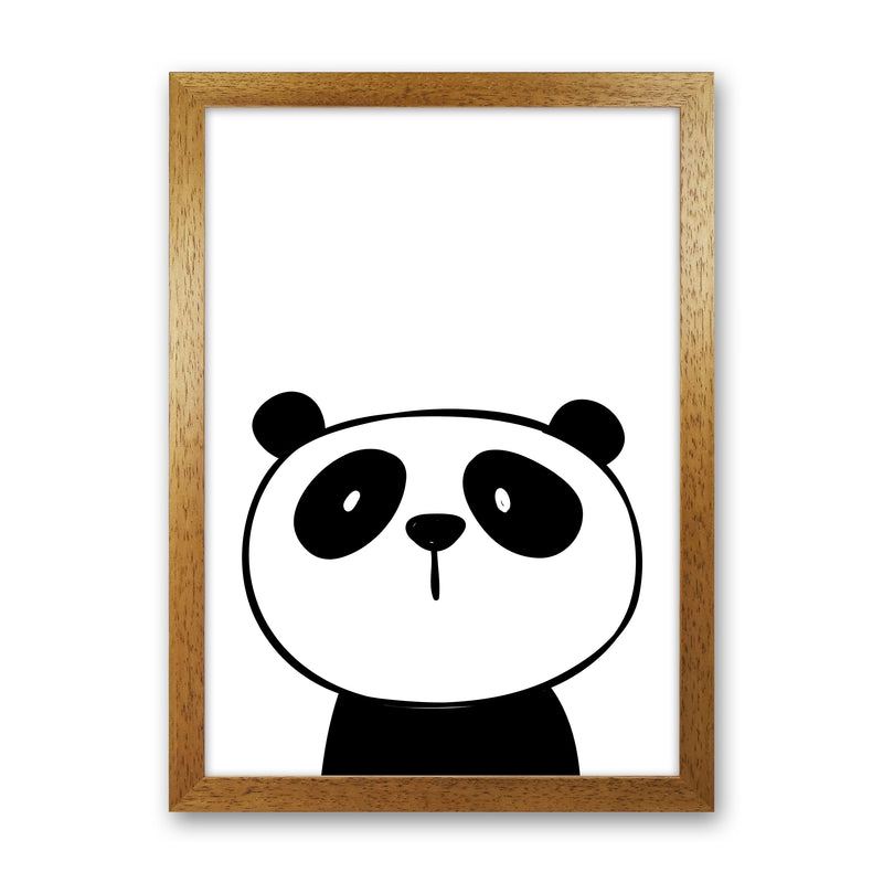 Panda  Art Print by Pixy Paper Oak Grain
