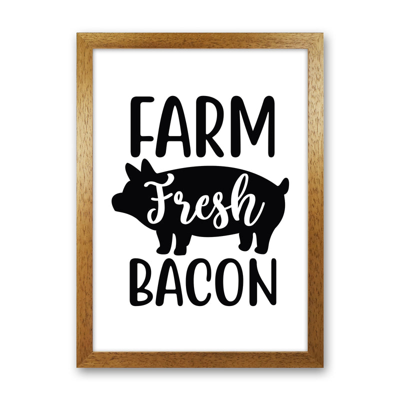 Farm Fresh Bacon  Art Print by Pixy Paper Oak Grain
