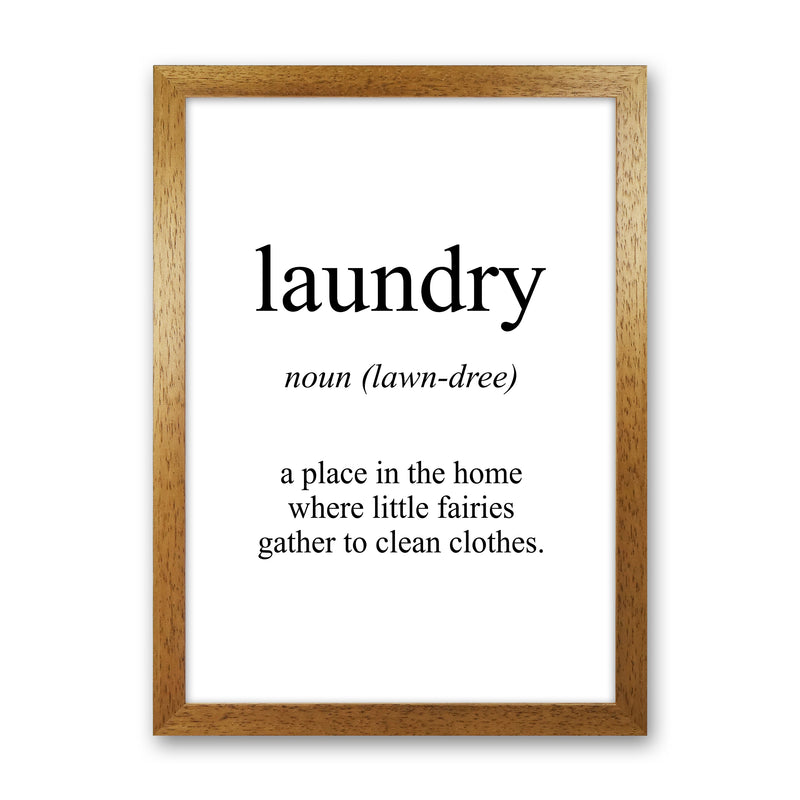 Laundry Meaning  Art Print by Pixy Paper Oak Grain