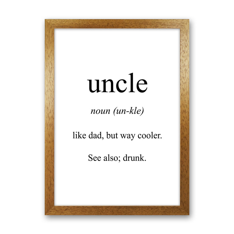 Uncle Meaning  Art Print by Pixy Paper Oak Grain