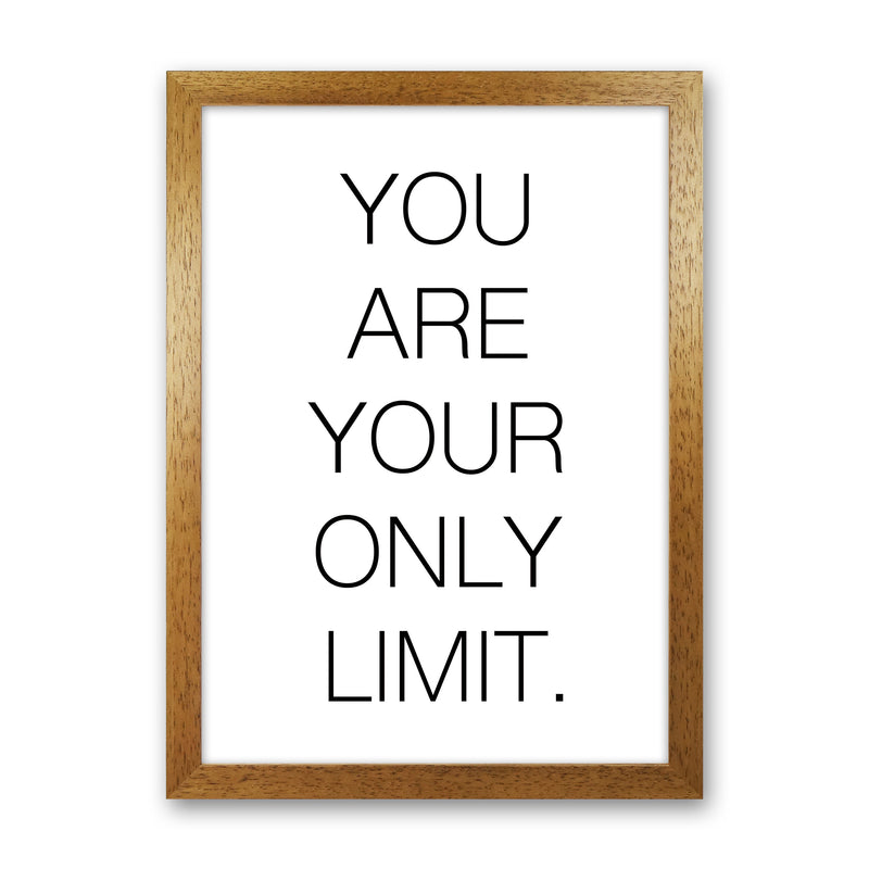 You Are Your Own Limit  Art Print by Pixy Paper Oak Grain