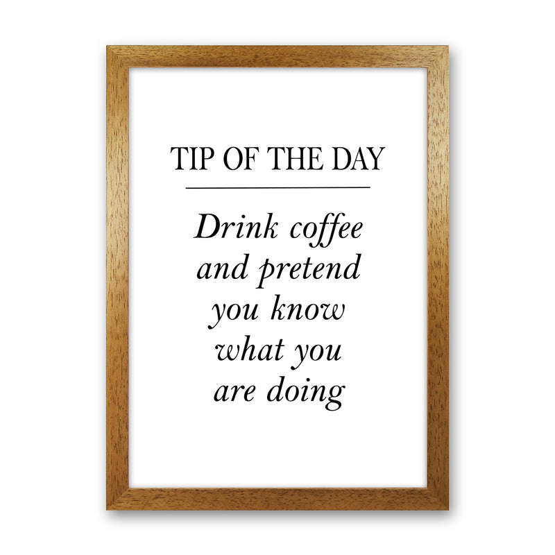 Tip Of The Day  Art Print by Pixy Paper Oak Grain