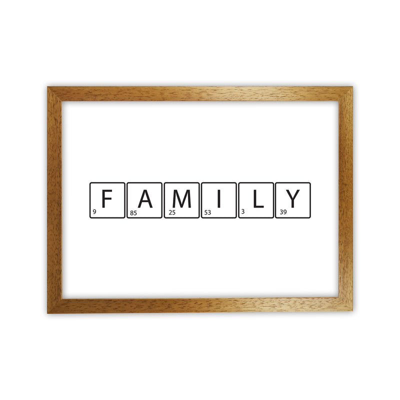 Family Letters  Art Print by Pixy Paper Oak Grain