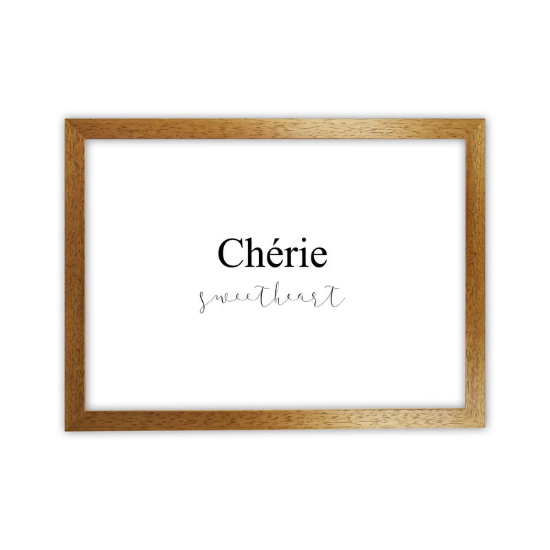 Cherie  Art Print by Pixy Paper Oak Grain