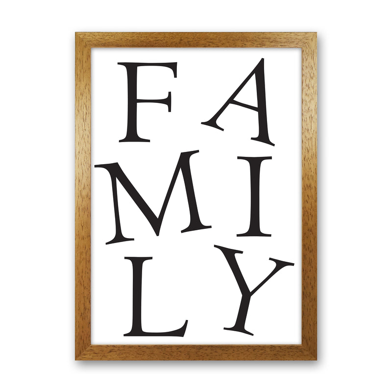 Family  Art Print by Pixy Paper Oak Grain