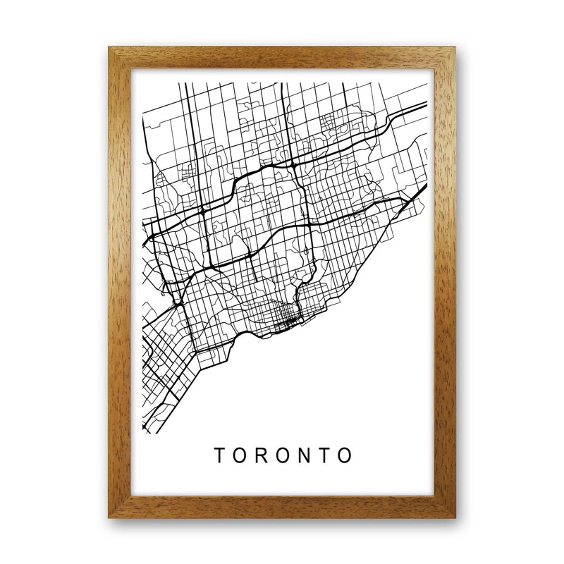 Toronto Map Art Print by Pixy Paper Oak Grain