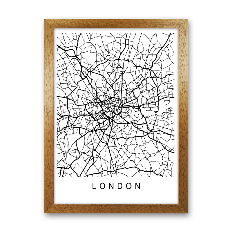 London Map Art Print by Pixy Paper Oak Grain
