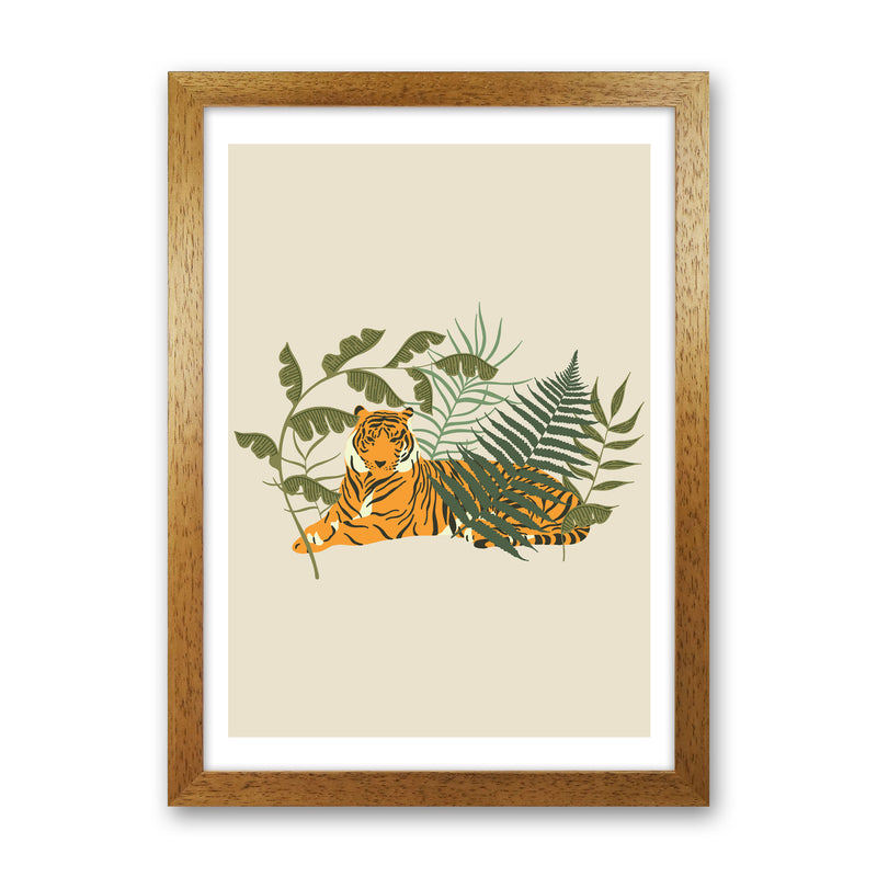 Wild Collection Resting Tiger Art Print by Pixy Paper Oak Grain